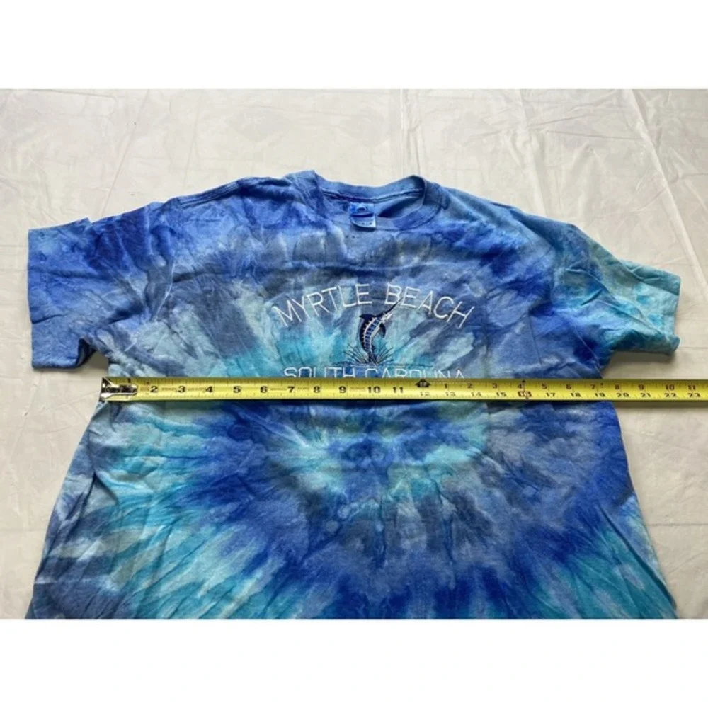 Myrtle‎ Beach Tie Dyed Blue South Carolina Shirt Mens Medium Embroidered - Picture 6 of 6